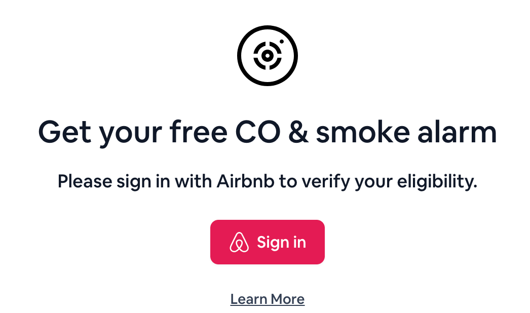 Airbnb gives its hosts free smoke and carbon monoxide detectors