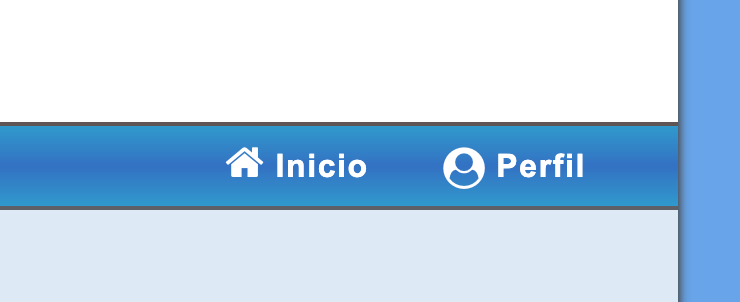 SES Hospedajes header with the “Inicio” and “Perfil” links.