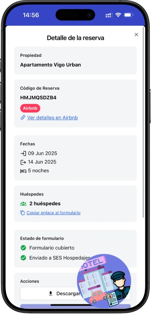 Partes de viajeros
