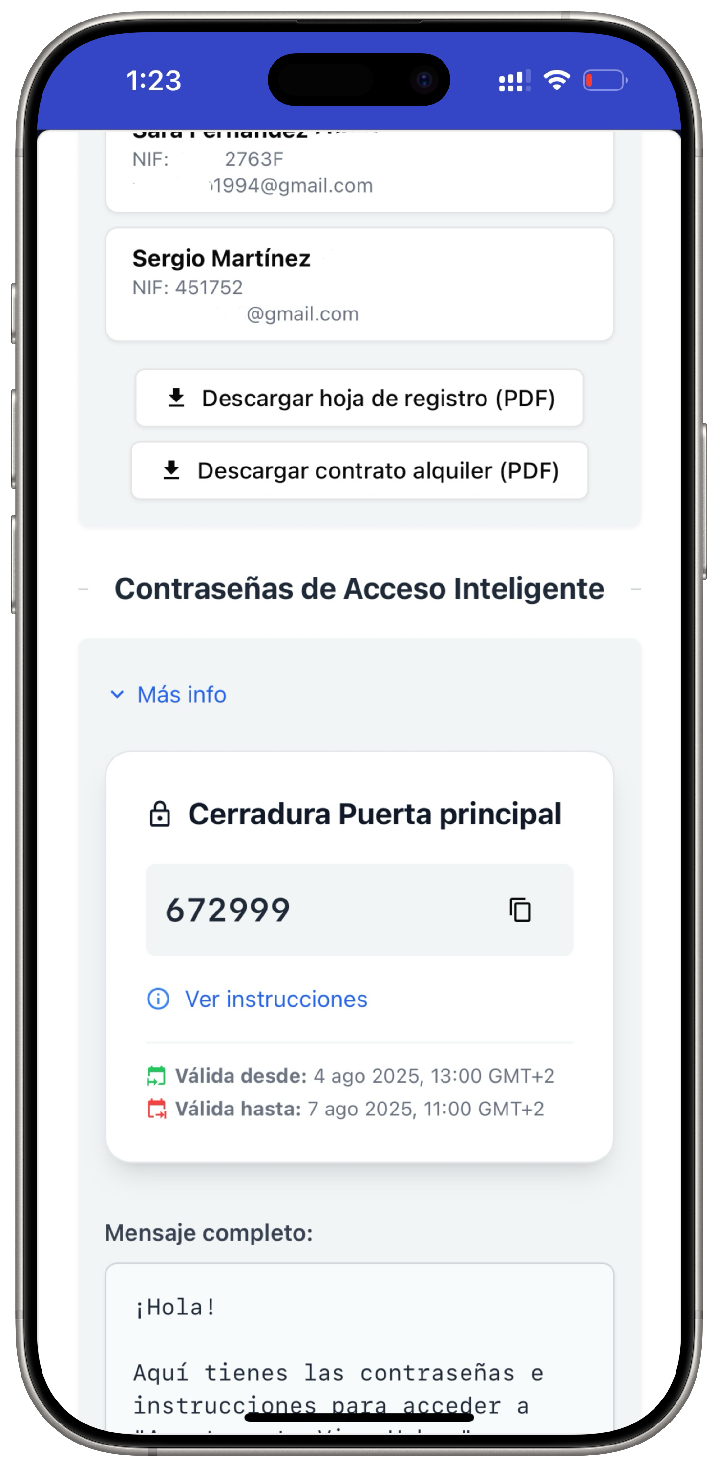 Self check-in con acceso móvil y cerraduras inteligentes en iButlers